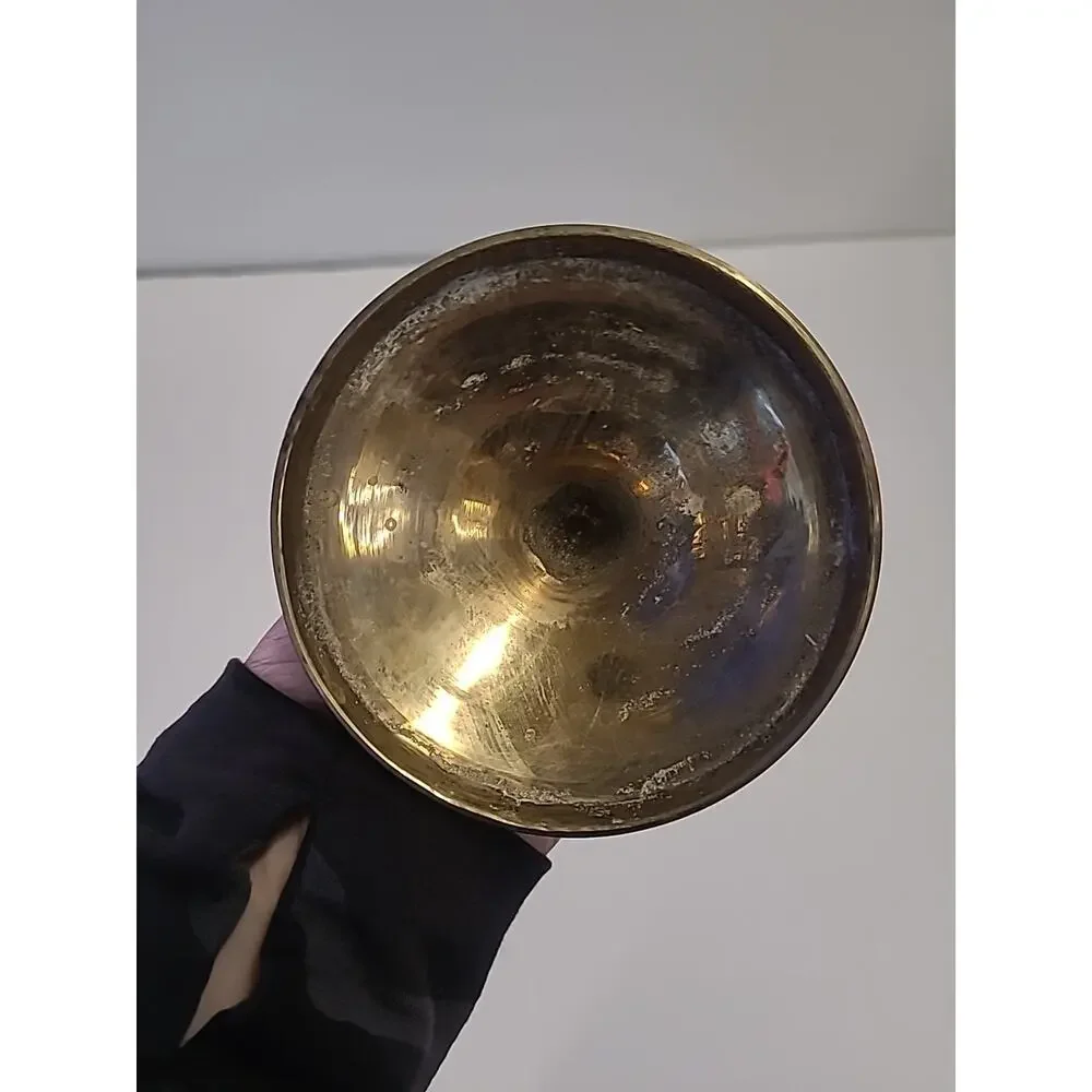 Vintage Brass Vase Handmade Etched Solid Floral Design Color Engraved Decor 12